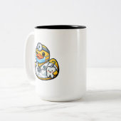 Rubber Eend Tandarts Tweekleurige Koffiemok (Voorkant links)