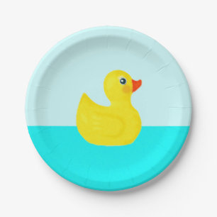 Rubber Eend Thema Baby Shower Papieren Bordje