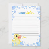 Rubber eend tijd capsule notitie bericht Kaart (Voorkant)