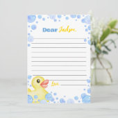 Rubber eend tijd capsule notitie bericht Kaart (Staand voorkant)