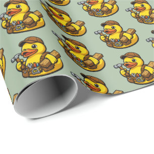 Rubber Eend Timmerman Cadeaupapier