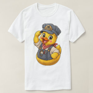 Rubber Eend Trein Ingenieur Vintage Editie T-shirt