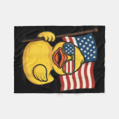 Rubber Eend Usa Vlag Onafhankelijkheidsdag Bad Een Fleece Deken (Voorkant (Horizontaal))