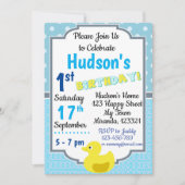 Rubber Eend Verjaardagsuitnodiging Kaart (Voorkant)