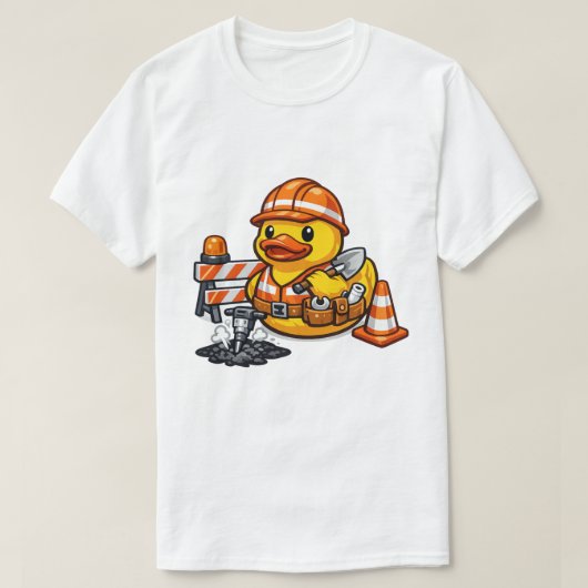 Rubber Eend Wegenwerker T-shirt (Design voorkant)