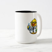 Rubber Eend Wetenschapper Tweekleurige Koffiemok (Voorkant rechts)