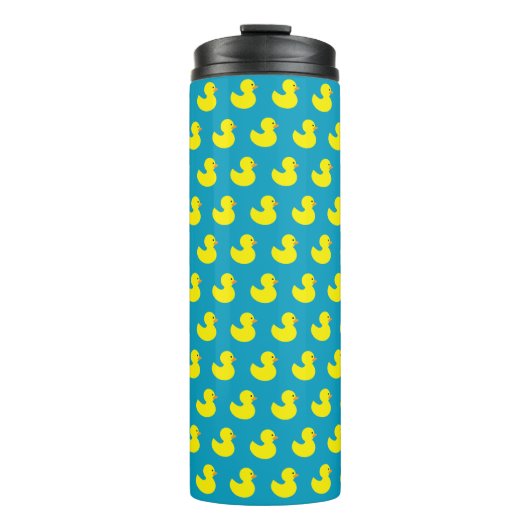 Rubber eendekuiken patroon tumbler thermosbeker (Voorkant)