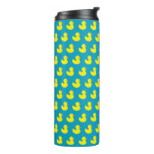 Rubber eendekuiken patroon tumbler thermosbeker (Gedraaid links)