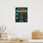 Rubber eenden Bubels First Birthday chalkboard Poster (Keuken)
