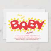 Rubber Eenden Eend Eend Baby Shower Uitnodiging (Voorkant)