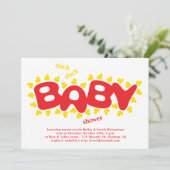Rubber Eenden Eend Eend Baby Shower Uitnodiging (Staand voorkant)