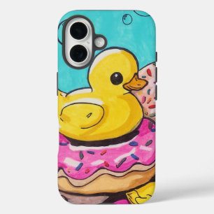 Rubber eenden en donuts i Phone Case