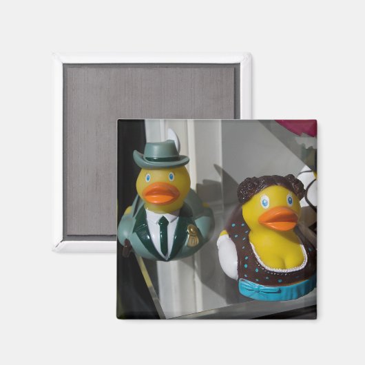 Rubber eenden in traditionele kostuums magneet (Voorkant / Achterkant)