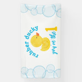 Rubber Eendje 1e Verjaardagsfeestje Spandoek (Verticaal)