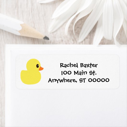 "Rubber eendje" Adresetiketten Etiket (Insitu)