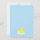Rubber eendje Baby shower geschulpte Kaart (Achterkant)