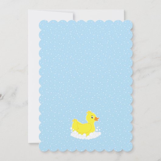 Rubber eendje Baby shower geschulpte Kaart (Achterkant)