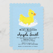 Rubber eendje Baby shower geschulpte Kaart (Voorkant / Achterkant)