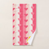 Rubber Eendje Eend Roze Harten Badkamer Handdoeken (Handdoek)