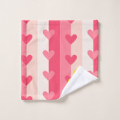 Rubber Eendje Eend Roze Harten Badkamer Handdoeken (Wasdoekje)