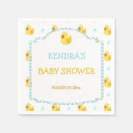 Rubber Eendje Geslacht Neutraal Aqua Geel Servet