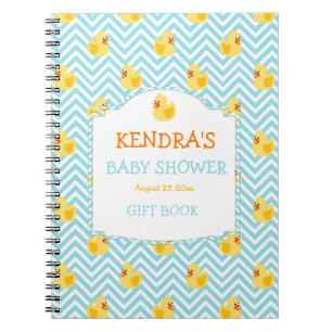 Rubber Eendje Geslacht Neutrale Baby Shower Notitieboek