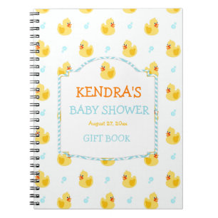Rubber Eendje Geslacht Neutrale Baby Shower Notitieboek