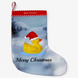 Rubber Eendje Kerstgroeten Kleine Kerstsok