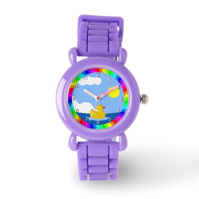 Rubber Eendje, kleurrijk leuk ontwerp Horloge (Voorkant)