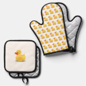 Rubber Eendje Ovenwant & Pannenlap Set (Voorkant / Achterkant)