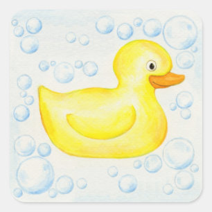 Rubber eendje sticker