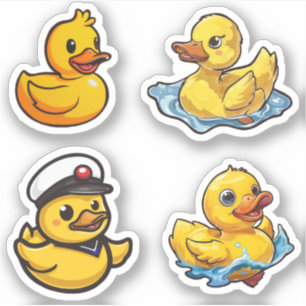 Rubber eendjes stickers