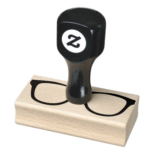 Rubber Eyeglass Stamp met Handvat Rubberstempel (Stempel)