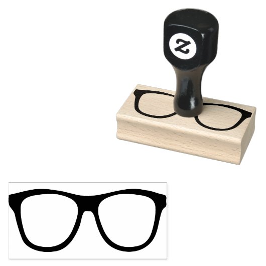 Rubber Eyeglass Stamp met Handvat Rubberstempel (Gestempeld)
