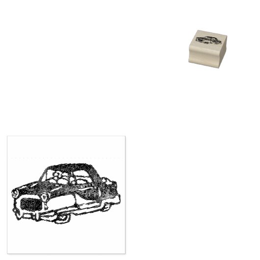 Rubber gestempeld schattige auto rubberstempel (Gestempeld)