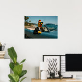 Rubber Kip Grappige Poster (Thuiskantoor)