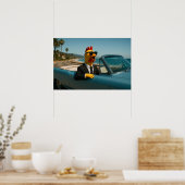 Rubber Kip Grappige Poster (Keuken)