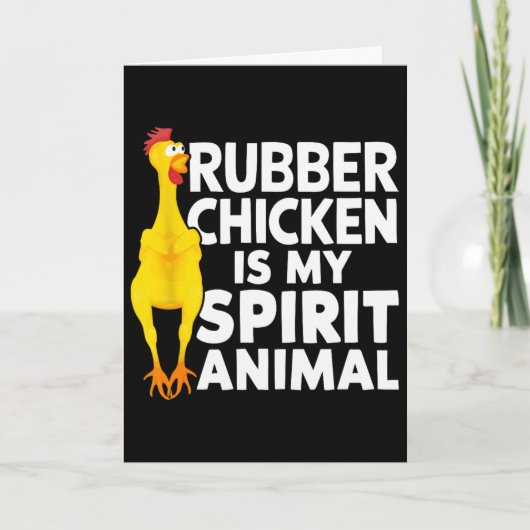 Rubber Kip Is Mijn Geestdier Grappig  Kaart (Voorkant)