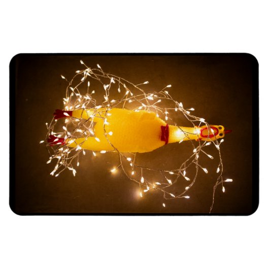 Rubber Kip Kerstmagneet Magneet (Horizontaal)