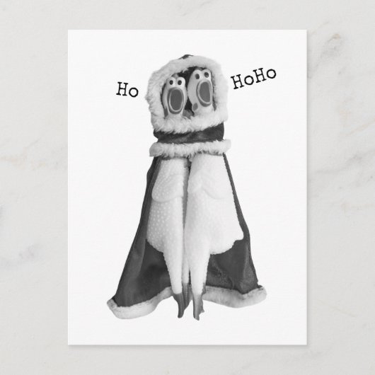 Rubber kip Santa Briefkaart (Voorkant)