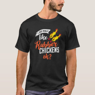Rubber kip schreeuwend kostuum t-shirt