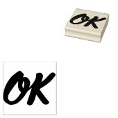 Rubber kunststempel OK Retro Rubberstempel (Gestempeld)