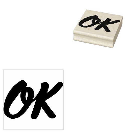 Rubber kunststempel OK Retro Rubberstempel (Gestempeld)