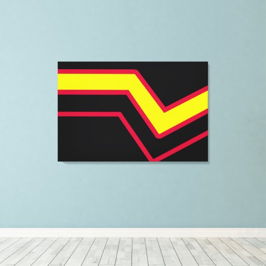 Rubber / Latex Pride Flag Canvas Afdruk (Insitu (Houten vloer))