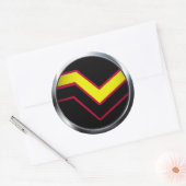 RUBBER LATEX PRIDE MEDAILLON RONDE STICKER (Envelop)
