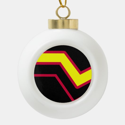 Rubber / Latex Pride Vlag Keramische Bal Ornament (Voorkant)