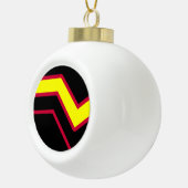 Rubber / Latex Pride Vlag Keramische Bal Ornament (Rechts)