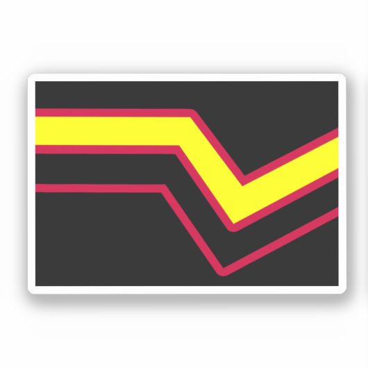 Rubber / Latex Pride Vlag Sticker (Voorkant)