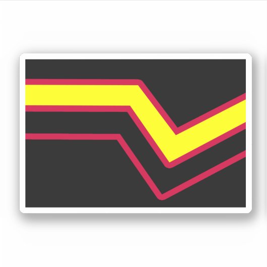 Rubber / Latex Pride Vlag Sticker (Voorkant)