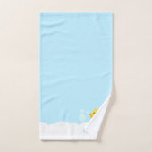 Rubber met blauw hart bad handdoek (Handdoek)